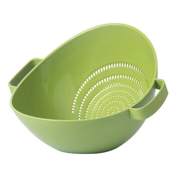 茶花塑料沥水篮洗水果盆厨房洗菜篮过滤筛沥水晾干一体篮子 双立筛