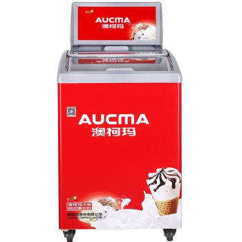 澳柯玛（AUCMA）152升 多篮筐卧式弧形玻璃门商用冷柜   全冷冻商用展示柜  雪糕陈列柜 SD-152