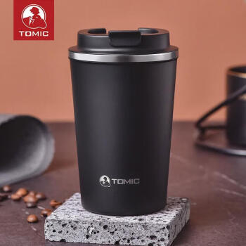 特美刻 咖啡杯-TW00051 双层不锈钢随行保温杯 黑色