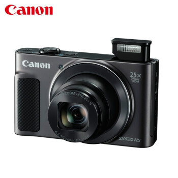 佳能（Canon）PowerShot SX620 HS 数码相机 家用旅游相机 2020万像素 25倍变焦 黑色 （含64G卡+读卡器+包）