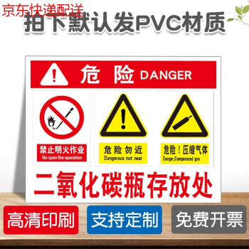 废活性炭储存处警示标识牌二氧化碳瓶存放处cfc9默认发pvc材质30x40cm