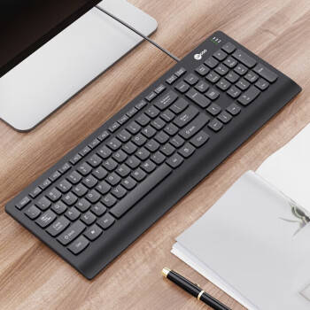 联想有线键盘 KB103 商务办公 时尚简约笔记本台式机键盘 黑色