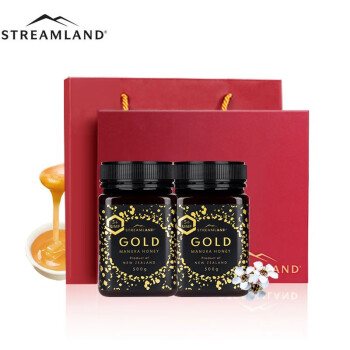 新溪岛（Streamland）麦卢卡蜂蜜UMF5+新西兰原装进口蜂蜜礼盒装 （UMF5+）两瓶礼盒装 250g