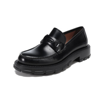 Salvatore Ferragamo菲拉格慕 男士MAGNUM系列黑色厚底莫卡辛鞋乐福鞋皮鞋 0750527 5.5 EEE码 1号会员店