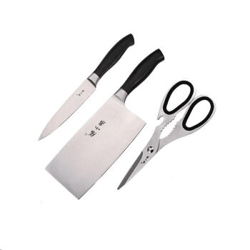 张小泉刀具 不锈钢刀剪三件套装 菜刀套装 套刀S80300100