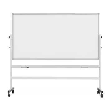 BBNEW 100*200cm 双面磁性白板支架式 可移动升降翻转写字板 会议办公 家用教学黑板 白色 NEWV100200-W