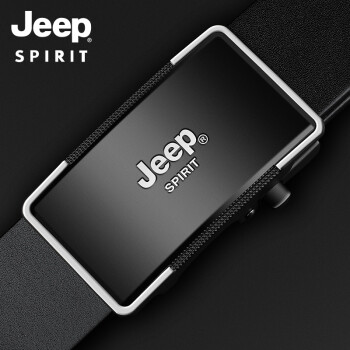 JEEP SPIRIT吉普皮带男士商务头层牛皮裤腰带自动扣时尚百搭休闲皮带礼盒套装