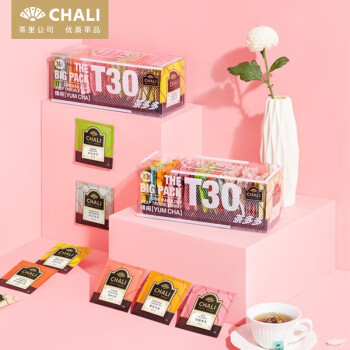 Chali T30茶多多盒装96g(30包/盒)*2盒 15种口味花草养生水果茶等 茶包