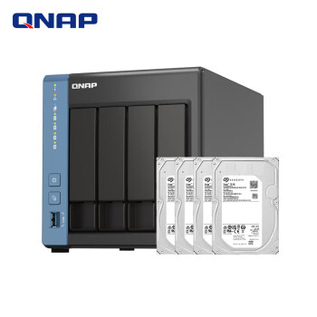 威联通（QNAP）TS-416 天空保垒 四盘位四核心 nas私有云网络存储服务器磁盘阵列云存储（含硬盘10T*4)