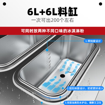 广绅电器（GUANGSHEN）冰淇淋机商用免洗保鲜圣代机冰激凌机全自动雪糕机软冰激凌机器 立式BJK288CR2EJ-D2