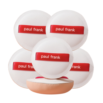 大嘴猴（paul frank）棉花糖气垫粉扑6个装 不易吃粉 干湿两用 带收纳盒 