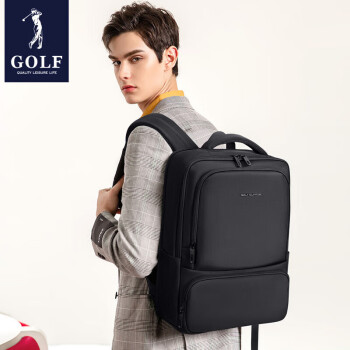 高尔夫（GOLF）双肩包男士商务背包男多隔层15.6英寸电脑包防泼水出差旅行背包