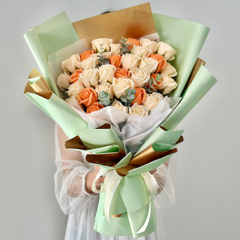 初朵33朵玫瑰花束香皂花同城配送61六一儿童节礼物送女朋友纪念日