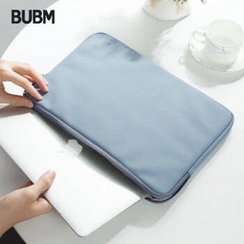 BUBM 笔记本电脑包女15.6英寸适用华为苹果MacBook保护套内胆包 BM01172032 雾霾蓝