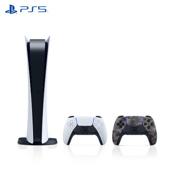索尼（SONY）PS5 PlayStation®5 数字版 国行PS5游戏机 &DualSense无线控制器 深灰迷彩