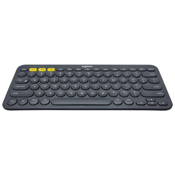 罗技（Logitech）K380 键盘 蓝牙办公键盘 无线键盘 女友 便携超薄键盘 笔记本键盘 黑灰色