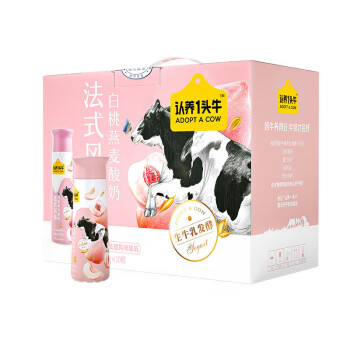 认养一头牛 法式风味酸奶 常温酸奶 整箱牛奶 白桃燕麦酸奶230g*10盒
