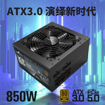 长城（Great Wall）额定850W X8金牌全模电脑电源（ATX3.0/原生PCIe5.0接口/漏电监测/单路12V/自动启停）YFS