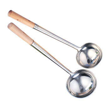 HDST 不锈钢炒勺商用餐饮炒菜勺子厨师专用马勺12两1只装
