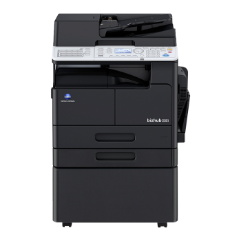 柯尼卡美能达 205i A3 多功能一体机  黑白激光打印复印扫描 205i标配+网卡+双面器+输稿器+第二纸盒+底柜 