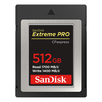 闪迪（SanDisk）512GB CFexpress Type B存储卡 微单高速影像 内存卡 读1700MB/s 写1400MB/s兼容部分XQD相机