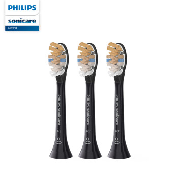 PHILIPS 飞利浦Sonicare尊享系列智能高定电动牙刷刷头 HX9093/96 三支装 黑色 适用于HX9996、HX9997系列