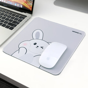 镭拓（Rantopad） H1mini橡胶布面便携笔记本电脑办公超薄鼠标垫小号 卖萌兔
