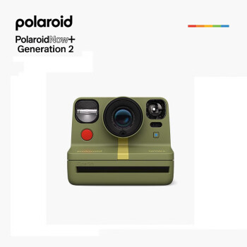 Polaroid 宝丽来 拍立得相机 Now+Gen2一次成像复古相机 生日礼物 绿色（含白框相纸*2+黑白相纸*1）