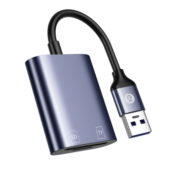 毕亚兹 USB多合一高速读卡器 SD/TF内存卡 多功能迷你UHS-II 适用佳能索尼相机行车记录仪手机笔记本电脑