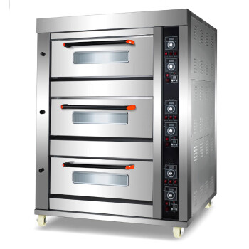 苏勒 电烤箱商用燃气烤炉一二三层204072CI烘焙面包蛋糕披萨烘炉 60AI燃气三层六盘电脑款