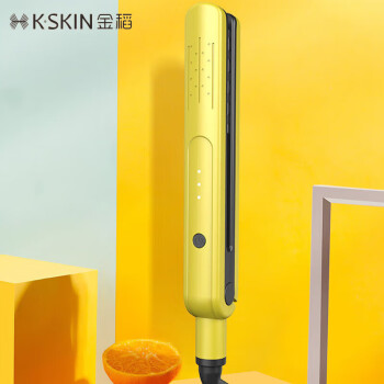 金稻玉米烫卷发器电发直卷发棒夹板直板夹电头发蓬松器电发器 K8A 黄色