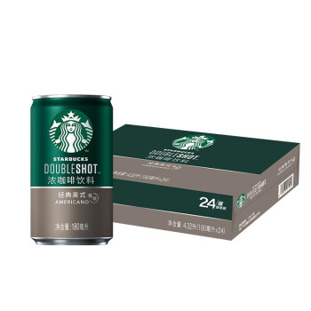 星巴克(Starbucks)星倍醇 经典美式180ml*24罐