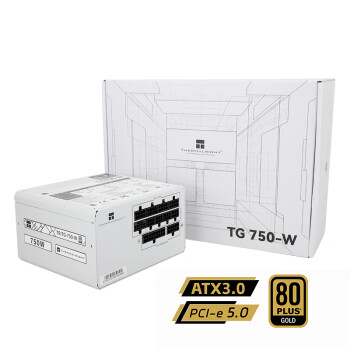 Thermalright(利民)  额定750W TR-TG750-W ATX3.0电源 金牌全模组 原生PCIE5.0 全日系电解电容 14CM小机身