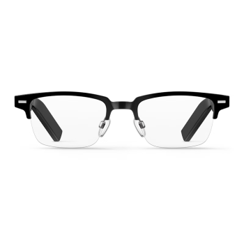 华为耳机智能眼镜 方形半框光学镜 亮黑色