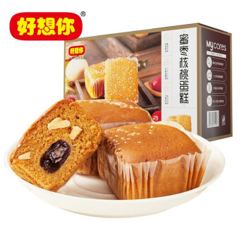 好想你 蜜枣核桃蛋糕420g*2盒 面包红枣糕 儿童零食早餐代餐