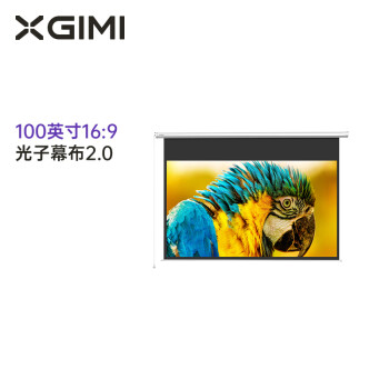极米（XGIMI ）100英寸16:9遥控电动光子幕布2.0（更大可视角度 卷边自动恢复 画面更亮更好看）