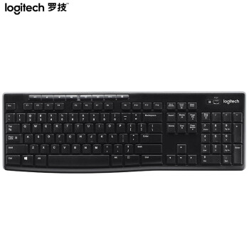 罗技（Logitech）K270 键盘 无线键盘 办公键盘 优联 笔记本键盘 全尺寸 黑色 kp
