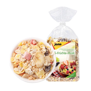 德国进口 捷森 六种谷物麦片/五种水果燕麦 500g 冲饮谷物 营养早餐