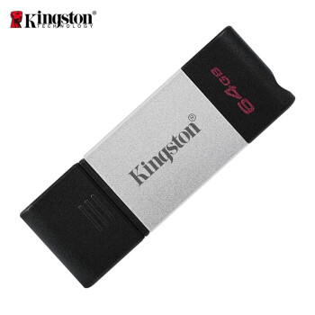 金士顿（Kingston）64GB USB3.2 Gen1 DT80 Type-C U盘 读速200MB/s