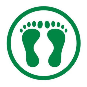 地面脚印贴站位地贴舞蹈台小学校排队圆形脚丫脚印地板贴纸sn2774深