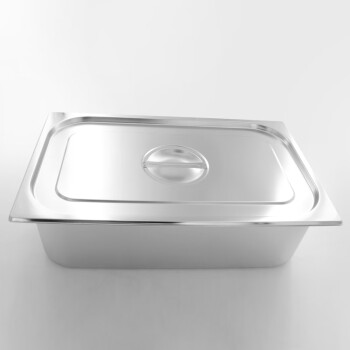 信基高格 食堂不锈钢储物盆打菜盘方形盘 1/1不锈钢份数盆530x325x150mm（不含盖） 5个装