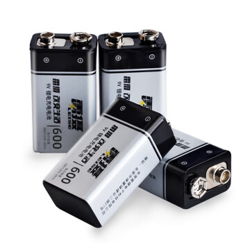 雷摄 LEISE 高容量系列 9V600mAh锂电充电电池（四节装）适用：万用表/玩具遥控器/烟感探测器