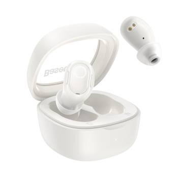倍思WM02真无线蓝牙耳机 无线耳机 音乐通话蓝牙5.3小奶豆入耳式游戏低延迟运动通用苹果华为小米 白