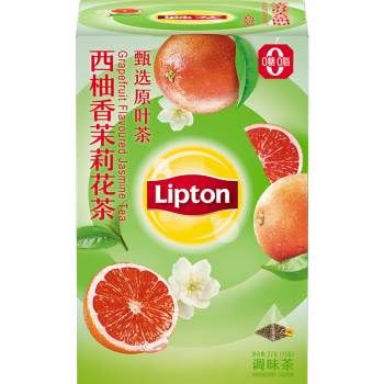 立顿（Lipton）热泡水果茶 西柚香茉莉花调味茶 花草花果茶 独立三角茶包15包27g