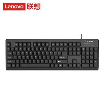 联想（lenovo）键盘 有线键盘 电脑办公键盘 笔记本键盘黑色 K4800S 