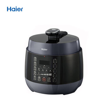 Haier海尔 高压锅PS-E6001Q1A电压力锅 家用蒸煮煲炖一机多用智能预约 6升双胆电饭煲 （蓝黑色）