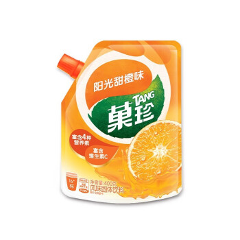 菓珍 阳光甜橙味 果珍维C橙汁冲饮粉 壶嘴装400g 速溶饮料(包装随机)