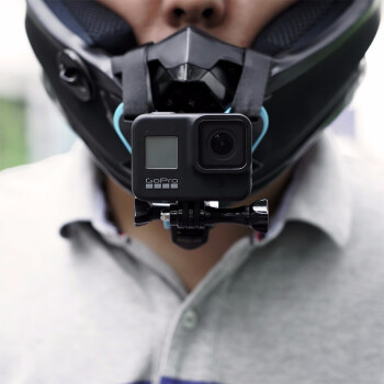 MAXCAM适用于DJI大疆OSMO灵眸ACTION4 3 2运动相机gopro12 11 10摩托车头盔下巴绑带固定支架底座配件