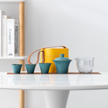 蒋莱（JANLA）榜眼堂茶具简约便携式陶瓷 黄色包绿色茶具 其他颜色款式联系客服