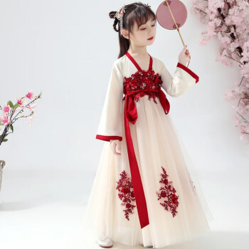 飞之健起新款儿童汉服女童古装衣服春夏装中国风仙女裙唐装超仙服装